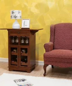 TeamsonUS Teamson Home Peoria Wine Cabinet, Brown