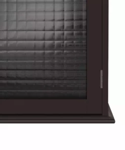 TeamsonUS Teamson Home Chesterfield Removable Wooden Medicine Cabinet With Waffle Glass Door, Espresso