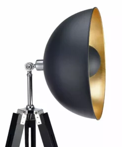 TeamsonUS Teamson Home Fascino Tripod Floor Lamp, Black/Gold