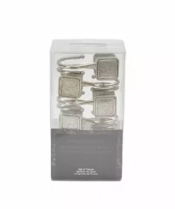 TeamsonUS Teamson Home Stratford Shin Shower Hooks, Set Of 12, Chrome