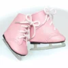 TeamsonUS Sophia's Faux Leather Ice Skates With Ties For 18" Dolls, Pink