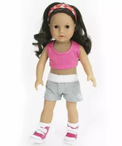 TeamsonUS Sophia's Sports Set With Bra, Shorts, Socks And Hi-Top Sneakers For 18