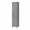 TeamsonUS Teamson Home Mercer Mid Century Modern Linen Tower Storage Cabinet With Two Doors, Gray