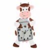 TeamsonUS Fantasy Fields Kids Decorative Happy Farm Cow Wall Clock, Brown 2 TeamsonUS Fantasy Fields Kids Decorative Happy Farm Cow Wall Clock, Brown