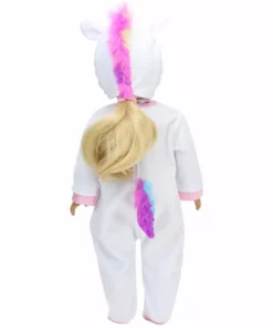 TeamsonUS Kids Sophia's Unicorn Costume And Hat With Rainbow Hair For 18