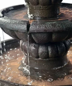 TeamsonUS Teamson Home Deluxe Pineapple 2-Tier Waterfall Fountain