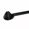 TeamsonUS Teamson Home Decorative Window Curtain Rod With Abstract Finial, Black