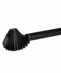 TeamsonUS Teamson Home Decorative Window Curtain Rod With Abstract Finial, Black