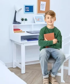 TeamsonUS New Fantasy Fields Wooden Play Writing Desk With Storage And Chair Set, White 17 TeamsonUS New Fantasy Fields Wooden Play Writing Desk With Storage And Chair Set, White