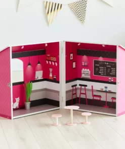 TeamsonUS Olivia's Little World Dreamland City Café Dollhouse, Pink