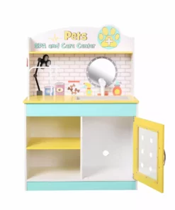 TeamsonUS Teamson Kids Little Helper Wooden Pet Care And Veterinary Clinic Playset