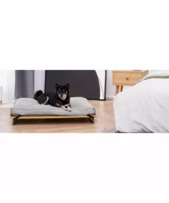 TeamsonUS Teamson Pets Hassan Large Elevated Dog Bed With Frame And Cushion, Gray 21 TeamsonUS Teamson Pets Hassan Large Elevated Dog Bed With Frame And Cushion, Gray