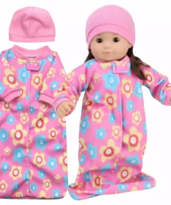 TeamsonUS Sophia's 2 Piece Sleep Sack And Hat Set For 15" Dolls, Pink Kids