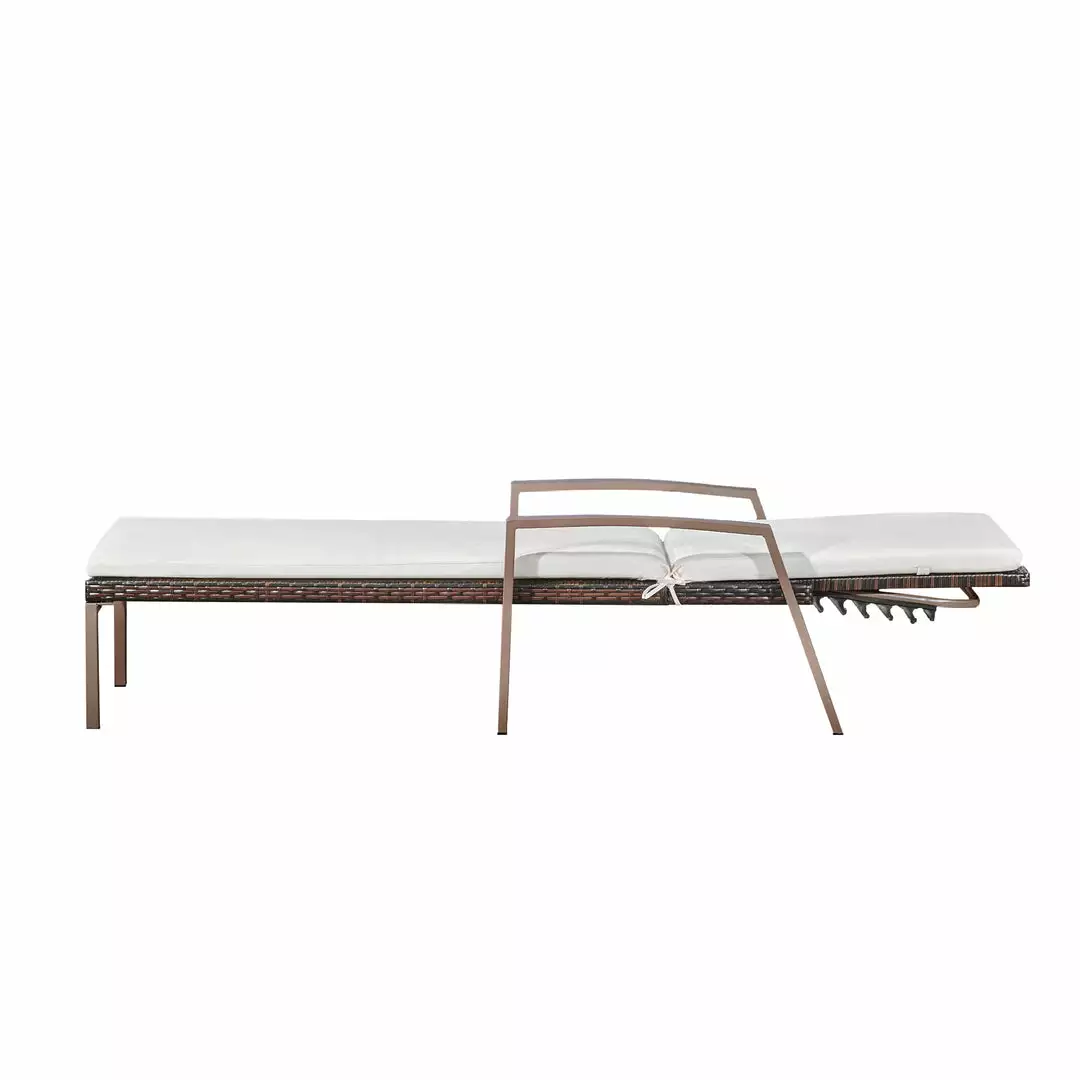 TeamsonUS New Teamson Home 2 Outdoor Wicker Patio Cushioned Chaise Lounge Chairs, Brown/Cream 9 TeamsonUS New Teamson Home 2 Outdoor Wicker Patio Cushioned Chaise Lounge Chairs, Brown/Cream