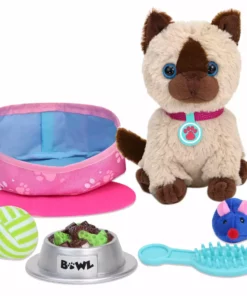 TeamsonUS Sophia's Tan Plush Kitten And Accessories Set For 18" Dolls, Multicolor Kids