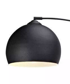 TeamsonUS Teamson Home Arquer Arc Metal Floor Lamp With Bell Shade, Black