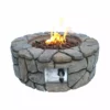 TeamsonUS Teamson Home 28" Outdoor Round Stone Propane Gas Fire Pit, Stone Gray 1 TeamsonUS Teamson Home 28" Outdoor Round Stone Propane Gas Fire Pit, Stone Gray