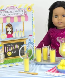 TeamsonUS Sophia's Fresh Lemonade Drink Set With Pitcher For 18" Dolls Kids
