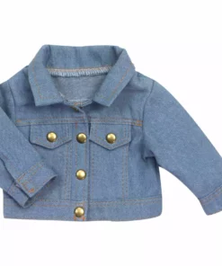 TeamsonUS Sophia's Jean Jacket With Rainbow Graphic For 18