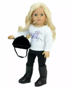 TeamsonUS Sophia's 4 Piece Horseback Riding Outfit With Riding Boots Set For 18'' Dolls, Black Kids 10 TeamsonUS Sophia's 4 Piece Horseback Riding Outfit With Riding Boots Set For 18'' Dolls, Black Kids