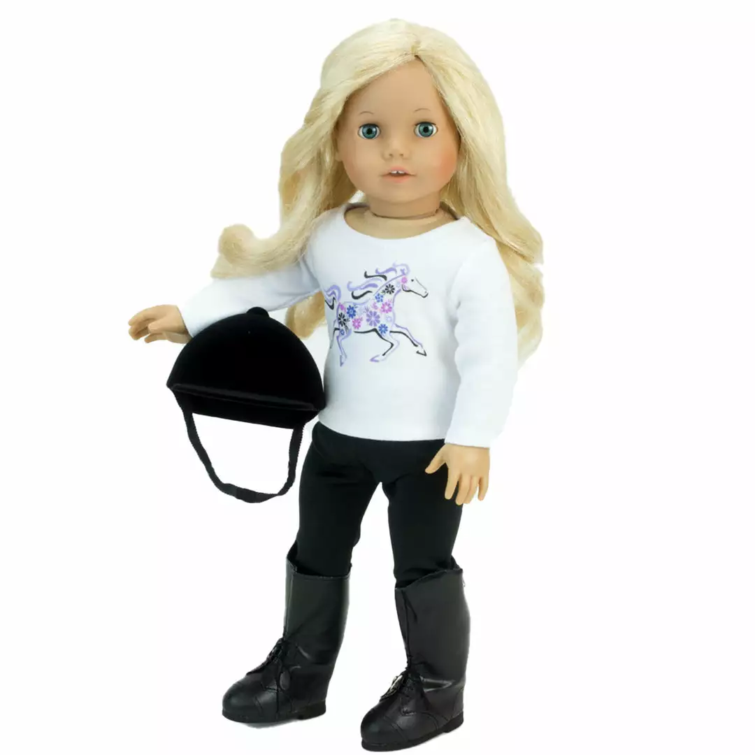 TeamsonUS Sophia's 4 Piece Horseback Riding Outfit With Riding Boots Set For 18'' Dolls, Black Kids 5 TeamsonUS Sophia's 4 Piece Horseback Riding Outfit With Riding Boots Set For 18'' Dolls, Black Kids