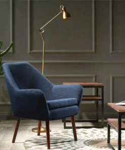 TeamsonUS Teamson Home Divano Mid-Century Armchair With Solid Wood Legs, Teal Blue