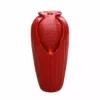 TeamsonUS Teamson Home Indoor/Outdoor Contemporary Glazed Contoured Vase Water Fountain With LED Lights, Red