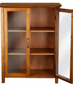 TeamsonUS Teamson Home Avery Wooden 2 Door Floor Cabinet With Storage, Oiled Oak 14 TeamsonUS Teamson Home Avery Wooden 2 Door Floor Cabinet With Storage, Oiled Oak