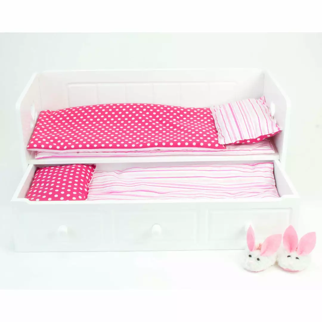 TeamsonUS Sophia's Daybed With Trundle Furniture Set For 18" Dolls 7 TeamsonUS Sophia's Daybed With Trundle Furniture Set For 18" Dolls