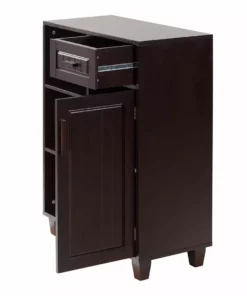 TeamsonUS Teamson Home Catalina Single Door Free Standing Cabinet With Open Shelves And Drawer 15 TeamsonUS Teamson Home Catalina Single Door Free Standing Cabinet With Open Shelves And Drawer