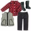 TeamsonUS Sophia's Doll Shirt, Jeggings, Vest, And Boots Set For 18" Dolls