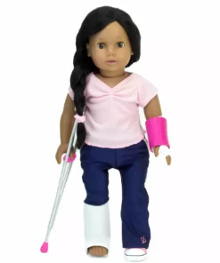 TeamsonUS Kids Sophia's Wheelchair, Cast And Crutches Set For 18