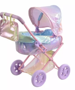 TeamsonUS Olivias Little World Magical Dreamland Deluxe Baby Doll Stroller And Carrier, Iridescent