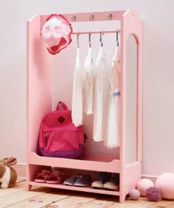 TeamsonUS Fantasy Fields Little Princess Clothing Rack With Storage And 4 Hangers, Pink Kids 13 TeamsonUS Fantasy Fields Little Princess Clothing Rack With Storage And 4 Hangers, Pink Kids