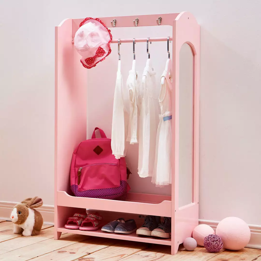 TeamsonUS Fantasy Fields Little Princess Clothing Rack With Storage And 4 Hangers, Pink Kids 8 TeamsonUS Fantasy Fields Little Princess Clothing Rack With Storage And 4 Hangers, Pink Kids