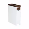 TeamsonUS Teamson Home Narrow Cabinet With Drawers And Tray 6.5" L X 24.5" H, White/Brown 2 TeamsonUS Teamson Home Narrow Cabinet With Drawers And Tray 6.5" L X 24.5" H, White/Brown