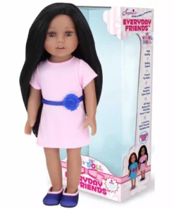 TeamsonUS Sophia's Posable 18" All Vinyl Dark Brown Hair Doll "Brooklyn" With Brown Eyes Kids