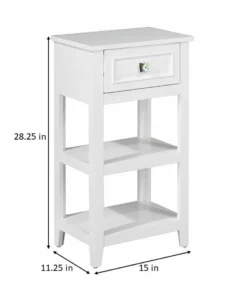 TeamsonUS Dawson Floor Cabinet With One Drawer And Shelves