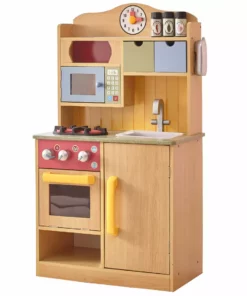 TeamsonUS Teamson Kids - Little Chef Florence Classic Play Kitchen - Wood Grain