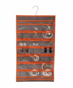 TeamsonUS Teamson Home 21-Pocket Hanging Jewelry Accessory Organizer Soft Storage