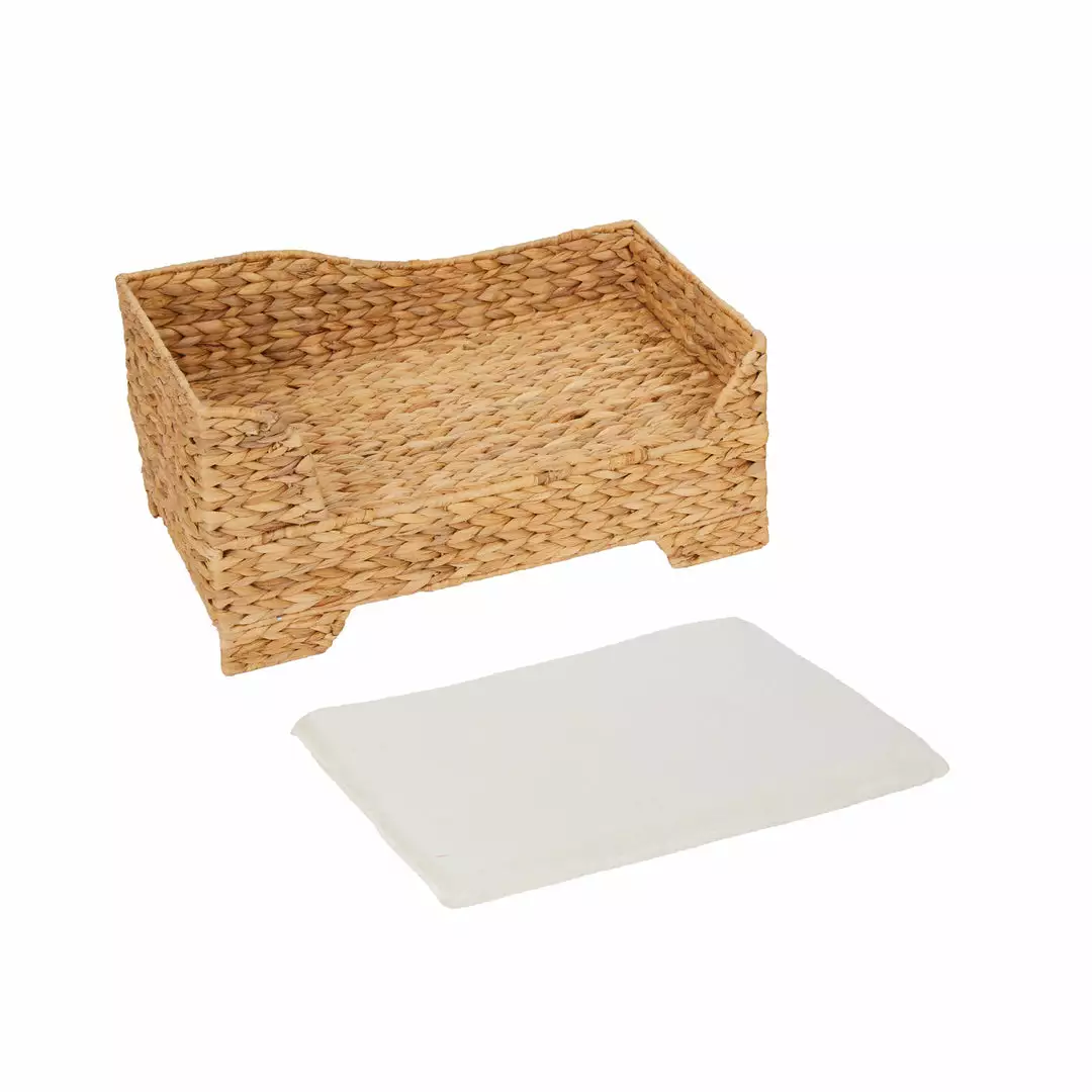 TeamsonUS Teamson Pets Neith Wicker Seagrass Pet Cat Or Small Dog Daybed, Tan/Cream 9 TeamsonUS Teamson Pets Neith Wicker Seagrass Pet Cat Or Small Dog Daybed, Tan/Cream