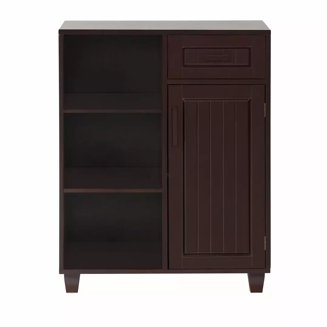 TeamsonUS Teamson Home Catalina Single Door Free Standing Cabinet With Open Shelves And Drawer 5 TeamsonUS Teamson Home Catalina Single Door Free Standing Cabinet With Open Shelves And Drawer