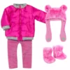 TeamsonUS Sophia's 4 Piece Winter Outfit With Bear Fur Hat Set For 18'' Dolls, Hot Pink Kids 2 TeamsonUS Sophia's 4 Piece Winter Outfit With Bear Fur Hat Set For 18'' Dolls, Hot Pink Kids