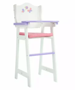 TeamsonUS Olivia's Little World Little Princess Kids Baby Doll High Chair, Purple