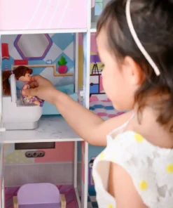 TeamsonUS Teamson Kids Sunroom Dollhouse With 11 Accessories, Multicolor