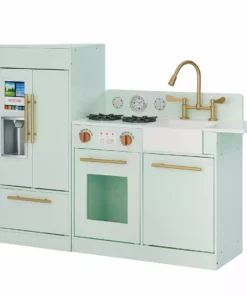TeamsonUS Teamson Kids - Little Chef Chelsea Modern Play Kitchen - Mint / Gold
