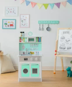 TeamsonUS Teamson Kids - Little Chef Madrid Classic Play Kitchen - Mint / Grey 10 TeamsonUS Teamson Kids - Little Chef Madrid Classic Play Kitchen - Mint / Grey