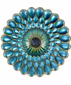 TeamsonUS Teamson Home 18" Solar Fusion Glass Birdbath 10 TeamsonUS Teamson Home 18