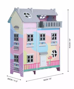 TeamsonUS Teamson Kids Sunroom Dollhouse With 11 Accessories, Multicolor