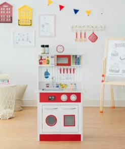TeamsonUS Teamson Kids - Little Chef Madrid Classic Play Kitchen - Red / White